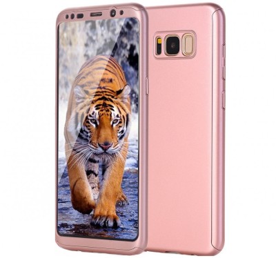 Husa Full Cover 360&amp;deg; (fata + spate) pentru Samsung Galaxy S8, Rose Gold foto