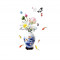 Sticker decorativ, Vaza cu flori, 120 cm, 1460ST