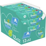 Servetele umede Pampers Fresh Clean, 12 pachete x 52, 624 buc