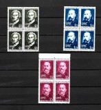 ROMANIA 1962 - MARI ANIVERSARI CULTURALE, BLOCURI, MNH - LP 539