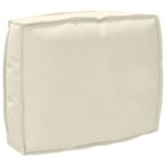 vidaXL Pernă pentru spătar din paleți cu pernă Crem 50 x 40 x 12 cm 42001460
