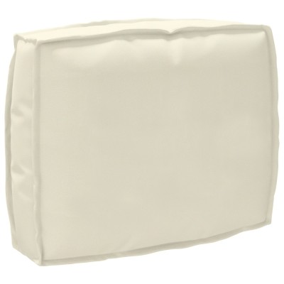 vidaXL Pernă pentru spătar din paleți cu pernă Crem 50 x 40 x 12 cm 42001460 foto
