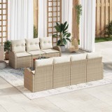 Cumpara ieftin Set de canapele pentru grădină 8 pcs Bej, alb