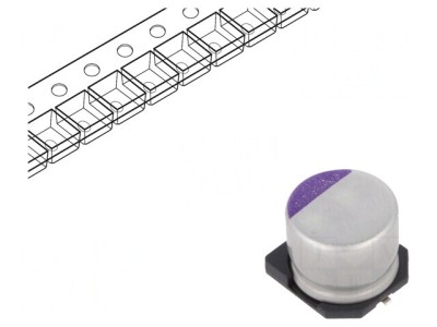 Condensator Polimeric SMD 1200uF 16V 20% 55-105&amp;deg;C foto