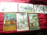 6 Ilustrate Desene umoristice Franta 1906 ,1929 ,1943 ,1940