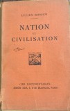 Nation et civilisation(Natiune si civilizatie- carte in franceza)- Lucien Romier