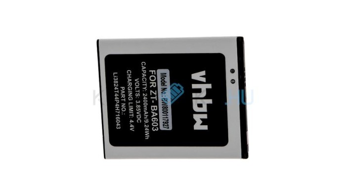 Baterie de telefon mobil VHBW ZTE Li3824T44P4H716043 - 2400mAh, 3.85V, Li-ion