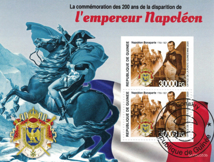 GUINEEA 2020 - Napoleon Bonaparte comemorare 200 de ani/ colita