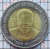 Namibia 10 Dollars 2010 UNC - 20 Years Bank of Namibia - km 21 - A028, Africa