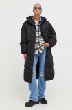 Cumpara ieftin Tommy Jeans geacă femei, culoarea negru, de iarna, oversize DW0DW16587