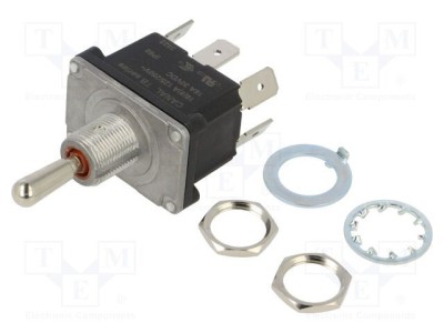Comutator basculant Poz: 3 DP3T (ON)-OFF-(ON) 16A/250VAC CANAL ELECTRONIC foto