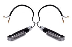 Set semnalizari moto LED, 12V1W, sticla alba, culoare negru mat Cod Produs: MX_NEW AM1382