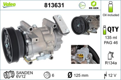 VALEO 813631 VALEO RE-GEN REMANUFACTURED Compresor, climatizare foto