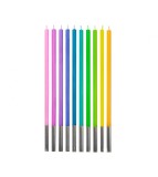 Set 10 Lumanari aniversare pastel mix 14,5 cm