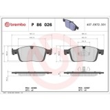 Placute frana Volvo Xc60 I Suv (156) 05.08-12.17, Xc60 I Van (156) 05.08-12.17, Fata, BREMBO