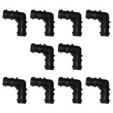 Cumpara ieftin Set 10 x Cot din plastic pentru teava picurare, Nr-7449, negru, 20 x 20 mm