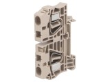 Conector cu montare pe şină, 41A, bornă cu arc, 6mm2, bej