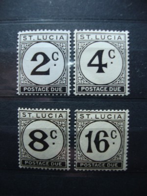 ST. LUCIA 1949 SERIE PORTO MH/MNH foto
