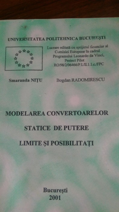Modelarea convertoarelor statice de putere limite si posibilitati Radomirescu