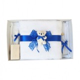 Trusou botez dantela albastra si ursulet Denikos&reg; 434