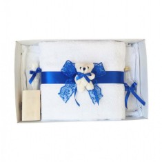 Trusou botez dantela albastra si ursulet Denikos&reg; 434