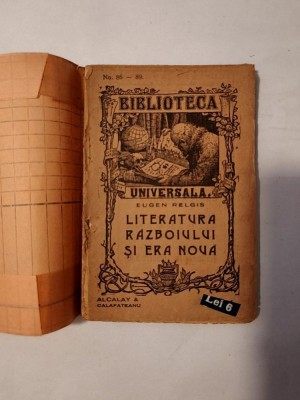 Eugen Relgis - Literatura războiului și Era nouă (ediția a II-a) foto