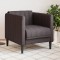 Fotoliu, maro inchis, material textil - 2
