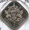 Bahamas 15 Cents 1973 - Elisabeta a II-a, PROOF, Cupru-nichel, 25 mm, KM-19 UNC !!!, America de Nord