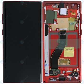 Samsung Galaxy Note 10 (SM-N970F) Unitate de afișare completă aura roșie GH82-20817E GH82-20818E foto
