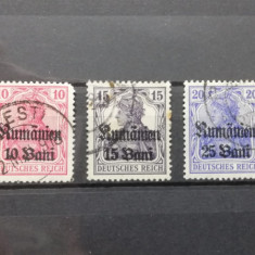 ROMANIA Timbre Ocupatie Germana 1918 stampilate