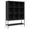 Biblioteca, negru, 102x30x141,5 cm, lemn prelucrat