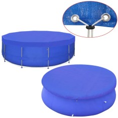 vidaXL Prelată piscină din PE, rotund, 460 cm, 90 g/m&sup2; 91151