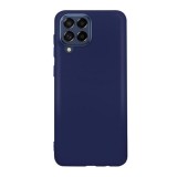 Husa compatibila cu samsung galaxy m53 5g, matte efect, camera ultra safe, htpmag, albastru