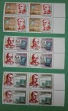 TIMBRE ROMANIA MNH LP 1544/2001 ANIVERSĂRI - PERSONALITĂȚI (I) Bloc de 4 timbre