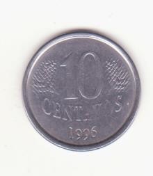 Brazilia 10 centavos 1996 foto