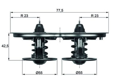 MAHLE TX 32 85D termostat,lichid racire foto