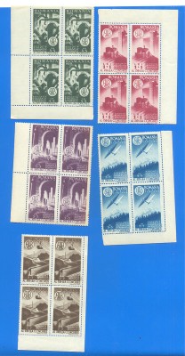 ROMANIA 1947. LP 221. A.G.I.R. Blocuri de 4 foto