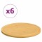 vidaXL Tocătoare, 6 buc., &Oslash;30x1,5 cm, bambus 352778