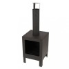 Sobă Terasă Esschert Design S Neagră - &Icirc;ncălzitor Exterior, Design Industrial, Oțel Robust 38x38x108 cm