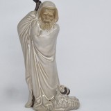 Bibelou portelan chinezesc vechi, vintage - Chinez pastor cu berbec- marcat