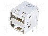 Conector USB A, versiune USB 2.0, orizontala, MOLEX - 67298-4091