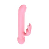 Vibrator rabbit TOYZ4LOVERS Funny Madness Femme Toys, cu vibrații multiple, rezistent la apă, lungime 22.7 cm, roz