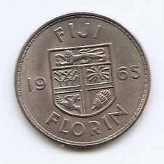 Fiji 1 Florin 1965 - Elizabeth II - Cupru-nichel, B11, 28.3 mm KM-24 (2)