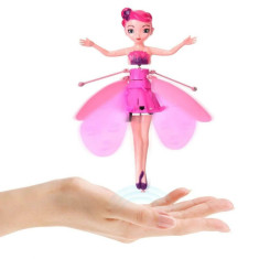 Zana Zburatoare cu Inductie si Leduri Multicolore Princess Aerocraft Flying Fairy Doll