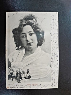 Fotografie femeie, tip carte postala, inceput de secol XX foto