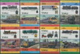 TUVALU -1984-LOCOMOTIVE-Serie completa de 8+8 timbre MNH, Nestampilat