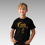 Echipa națională de hochei tricou de copii Ice Hockey World Championship Czechia MS 2024 GOLD EDITION Black - Dětsk&eacute; S 6 - 106 - 116