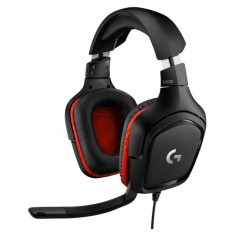 Casti Logitech G332, Gaming, PC, XBox One, PlayStation 4, Negru/Rosu foto