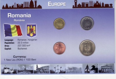 Romania 2005 Set BNR AUNC 1 b+5 B+ 10 B +50 B Leul Nou foto