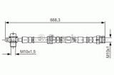Conducta / cablu frana AUDI TT Roadster (FV9) (2014 - 2016) BOSCH 1 987 481 693